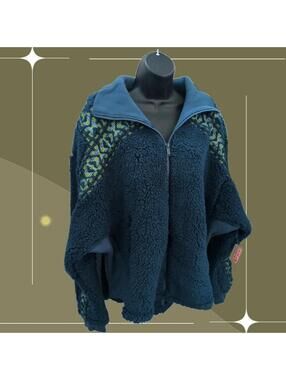 ✨ Nwt Free People Snowy Peaks Embroidered Fleece Jacket Size M